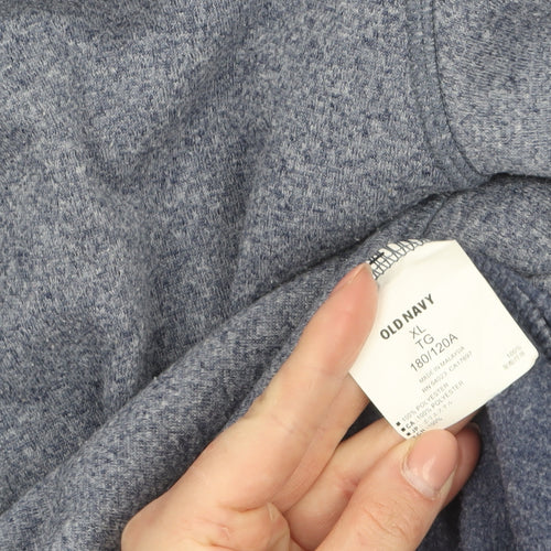Old Navy Men's Blue Full Zip Fleece Hoodie XL Regular Fit