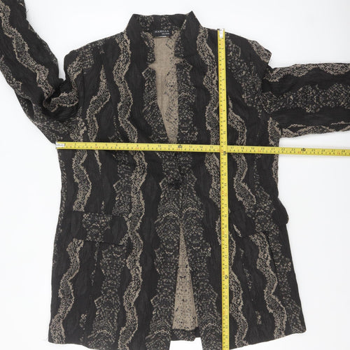 Habella Women's Black Patterned Blazer Size 14 Classic Jacket