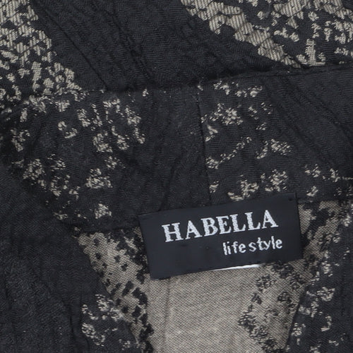 Habella Women's Black Patterned Blazer Size 14 Classic Jacket