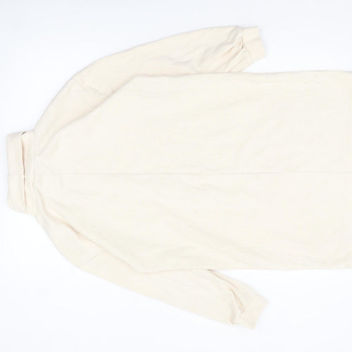 Max Women’s Beige Roll Neck Long Sleeve Cotton Top M