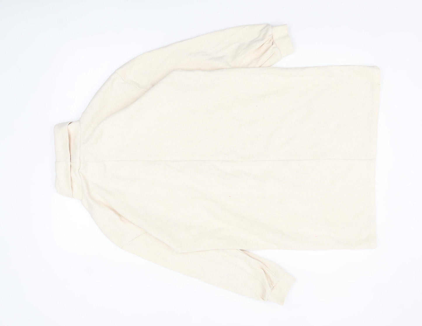 Max Women’s Beige Roll Neck Long Sleeve Cotton Top M
