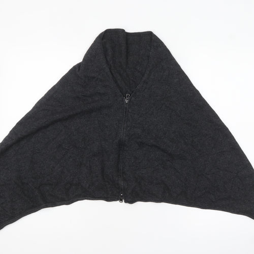 Mint Velvet Womens Grey Wool Cashmere Cape Jumper One Size