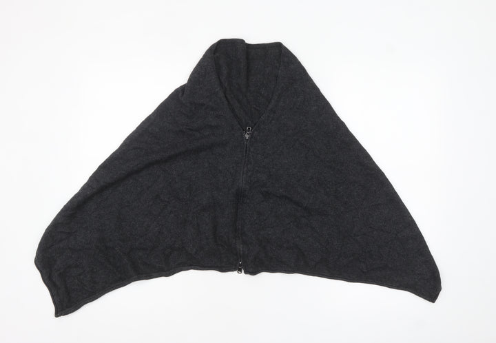 Mint Velvet Womens Grey Wool Cashmere Cape Jumper One Size