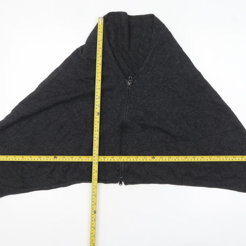 Mint Velvet Womens Grey Wool Cashmere Cape Jumper One Size