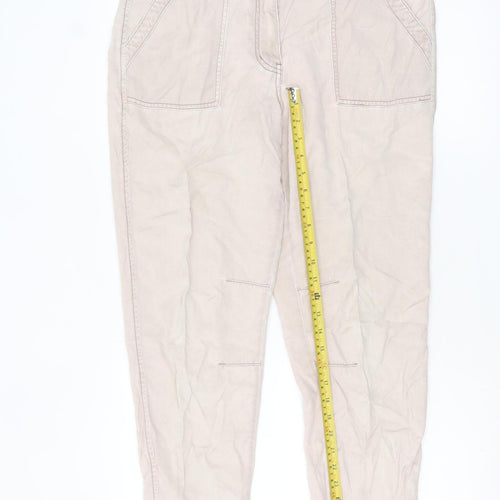 Marks and Spencer Womens Beige Cargo Trousers Size 14 Regular