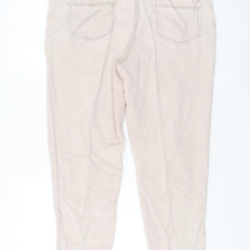 Marks and Spencer Womens Beige Cargo Trousers Size 14 Regular