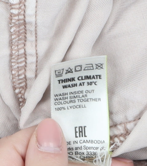 Marks and Spencer Womens Beige Cargo Trousers Size 14 Regular