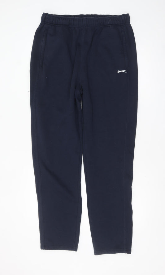 Slazenger Men's Blue XL Fleece Sweatpants with Logo