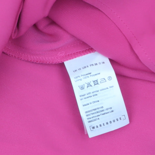 Warehouse Women’s Pink Fit & Flare Midi Dress Size 10
