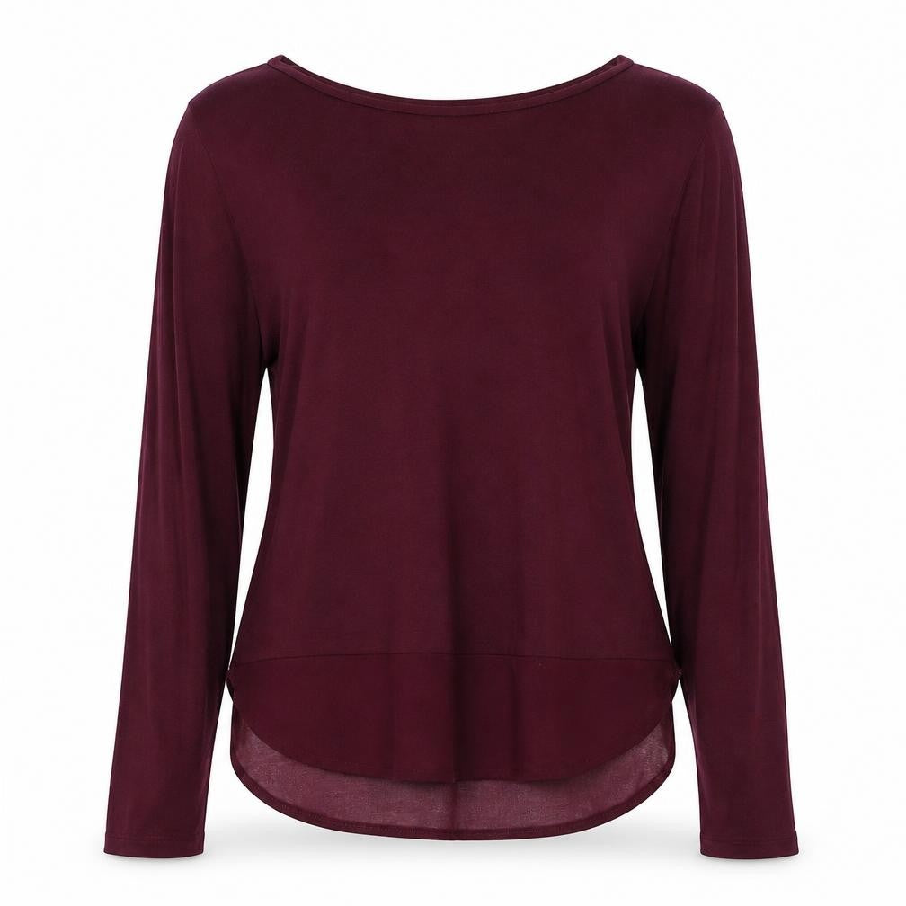 Dorothy Perkins Women's Red Long Sleeve Jersey Blouse UK 10
