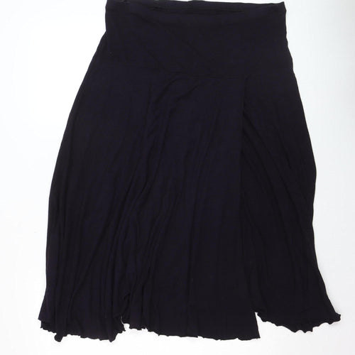 Planet Women’s Black A-Line Midi Jersey Skirt Size L