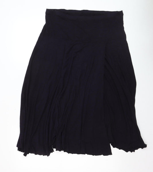 Planet Women’s Black A-Line Midi Jersey Skirt Size L