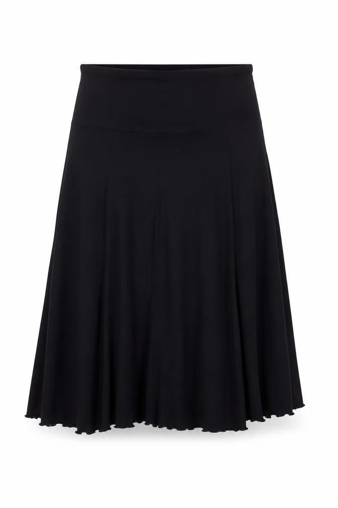 Planet Women’s Black A-Line Midi Jersey Skirt Size L