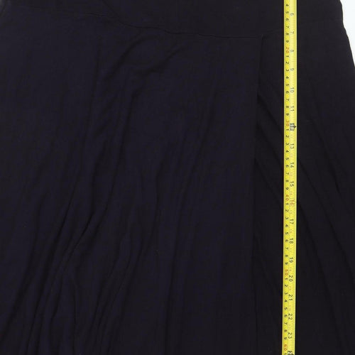 Planet Women’s Black A-Line Midi Jersey Skirt Size L
