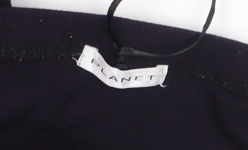 Planet Women’s Black A-Line Midi Jersey Skirt Size L