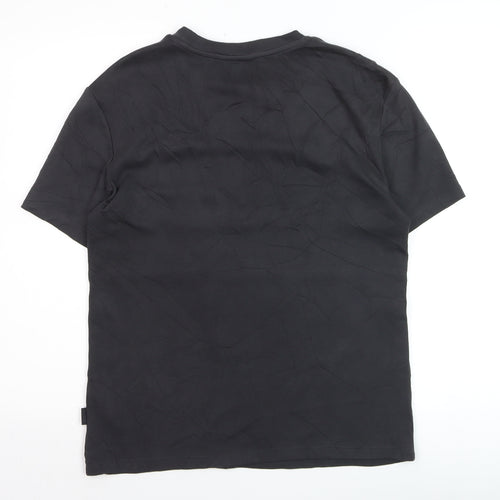 River Island Men's Black Colourblock Crew Neck T-Shirt Size S