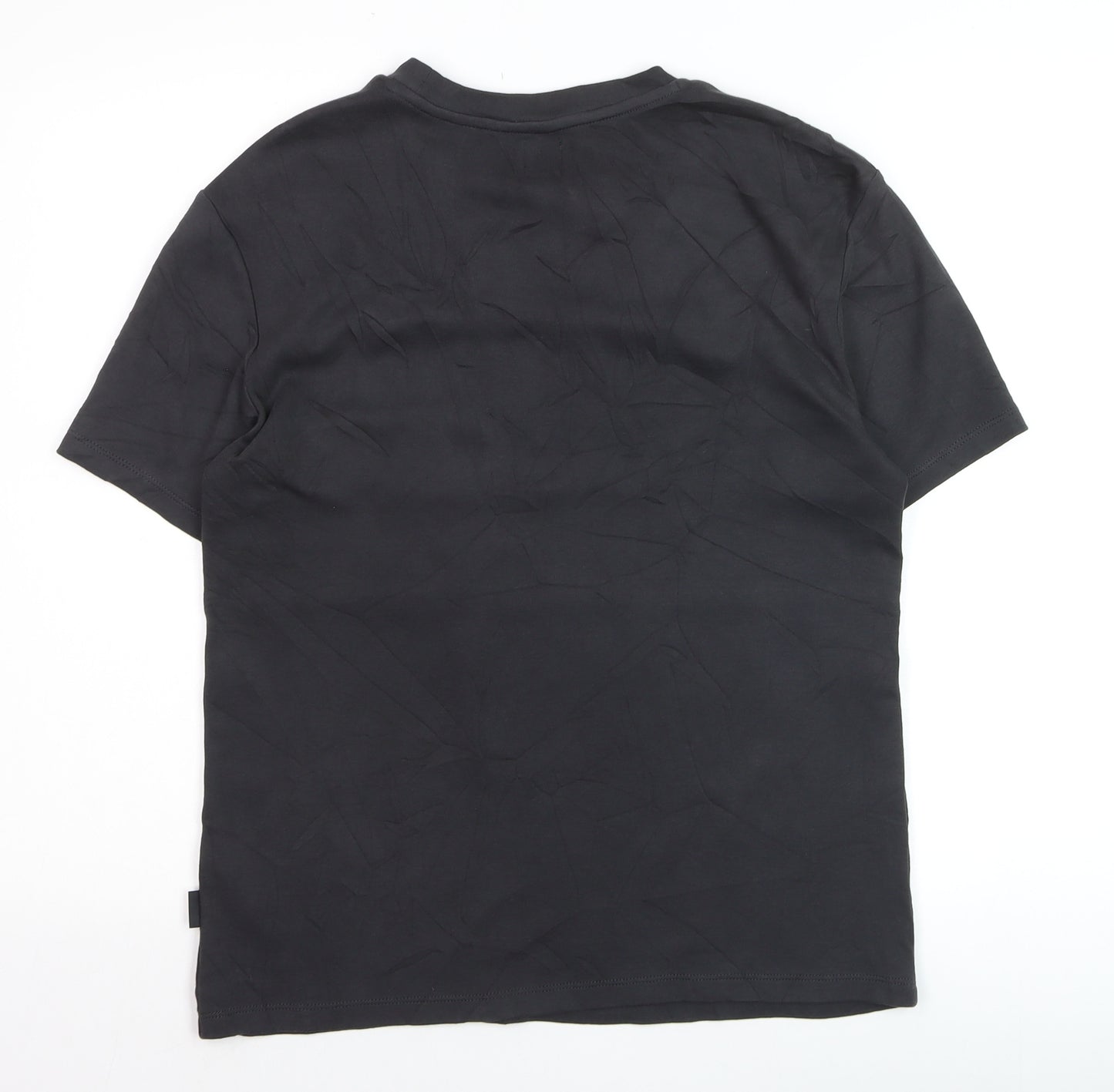 River Island Men's Black Colourblock Crew Neck T-Shirt Size S