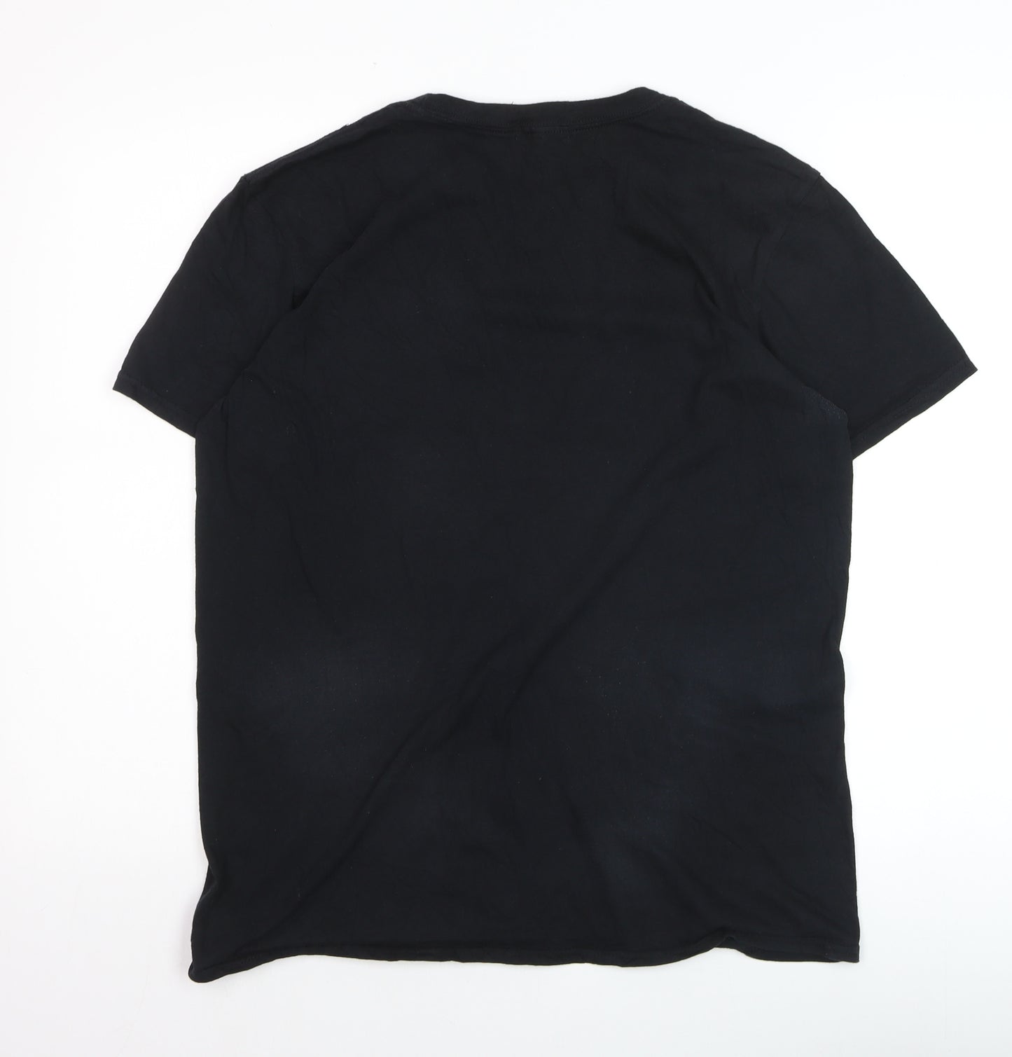 BoohooMAN Men's Black Graphic Smiley Logo Short Sleeve T-Shirt M