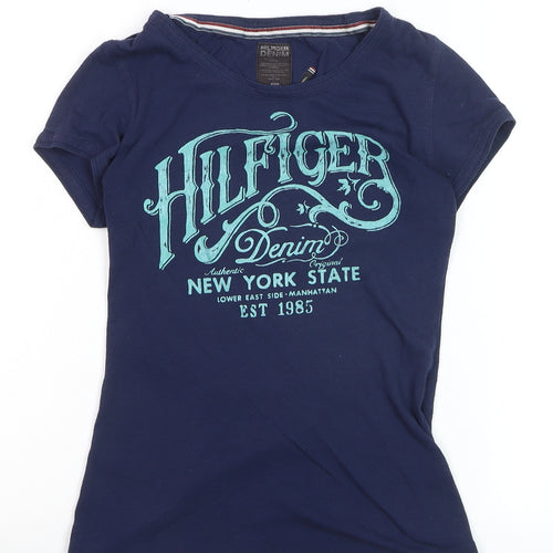 Tommy Hilfiger Women's Blue Small Classic T-Shirt