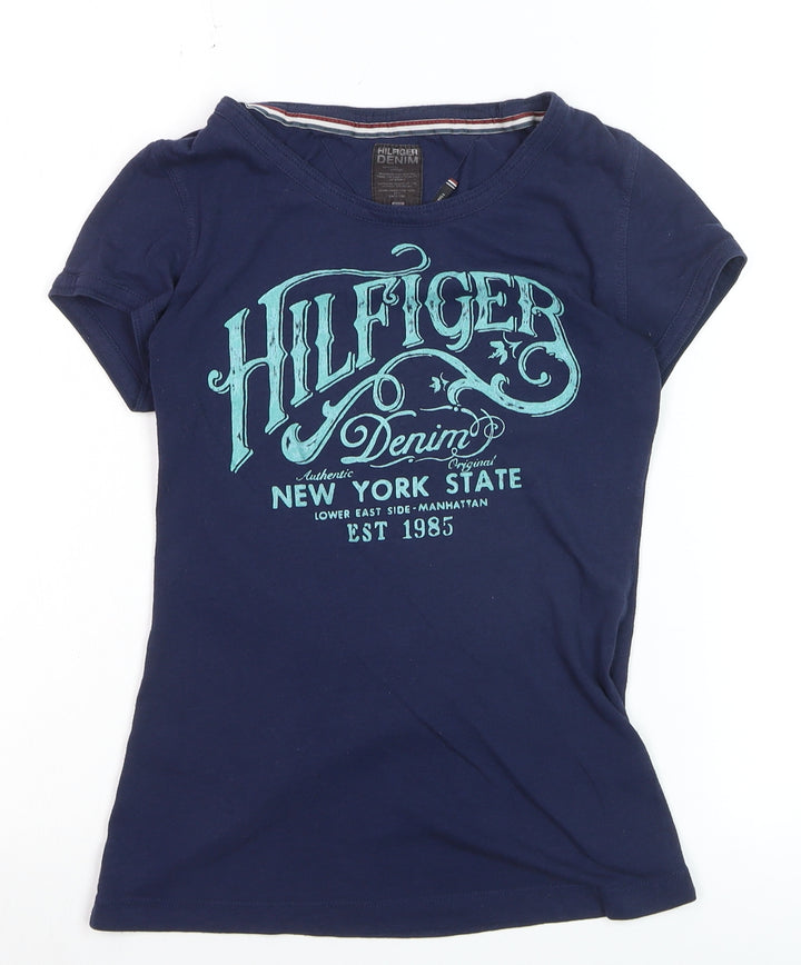 Tommy Hilfiger Women's Blue Small Classic T-Shirt