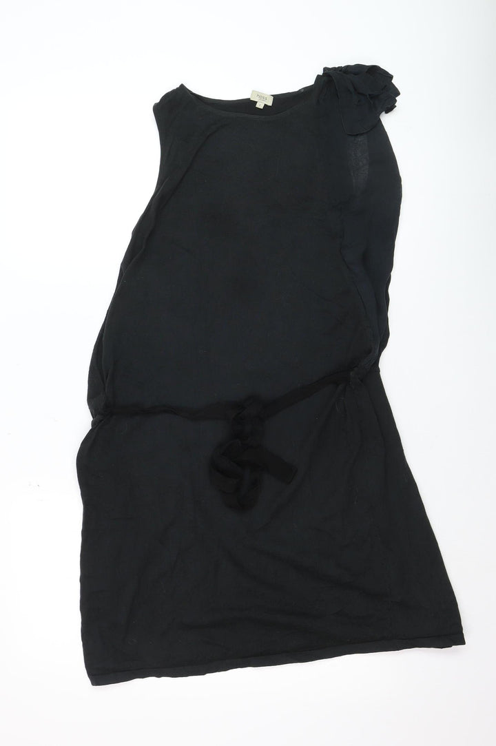 Hoss Intropia Women's Black Silk Blend Shift Dress Size S