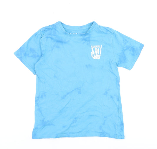 Saltrock Boys Blue Skeleton Graphic Print Cotton T-Shirt 11-12 Years