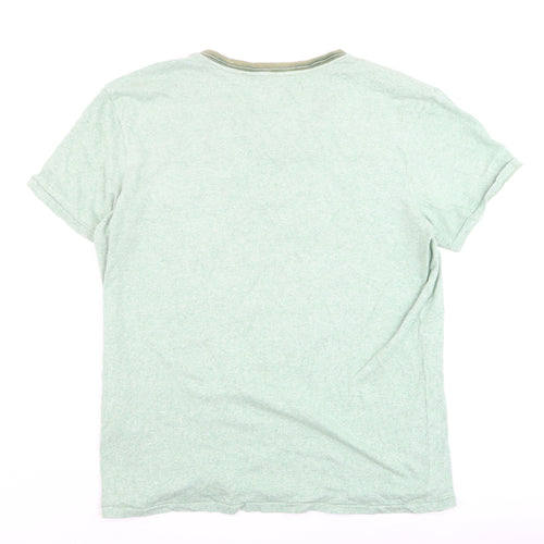Replay Men's Green XL V-Neck Graphic Pocket T-Shirt