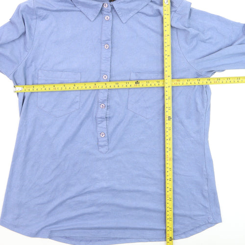 NED Men's Blue XL Polyester Blend Long Sleeve Dress Shirt