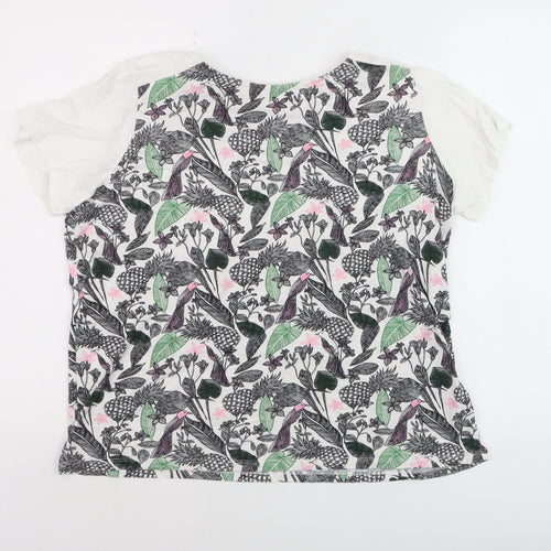 Marks and Spencer Women’s Multicoloured Tropical Print T-Shirt Size 14