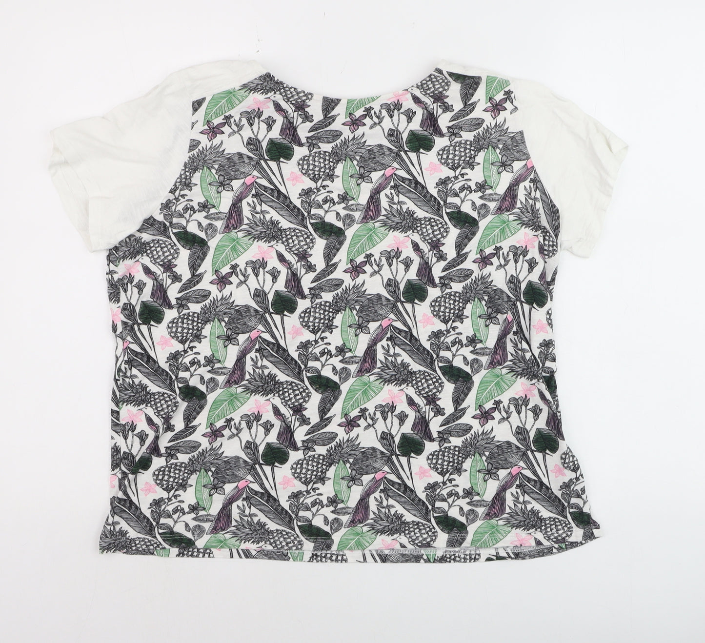 Marks and Spencer Women’s Multicoloured Tropical Print T-Shirt Size 14