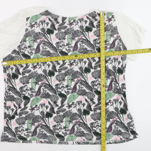 Marks and Spencer Women’s Multicoloured Tropical Print T-Shirt Size 14