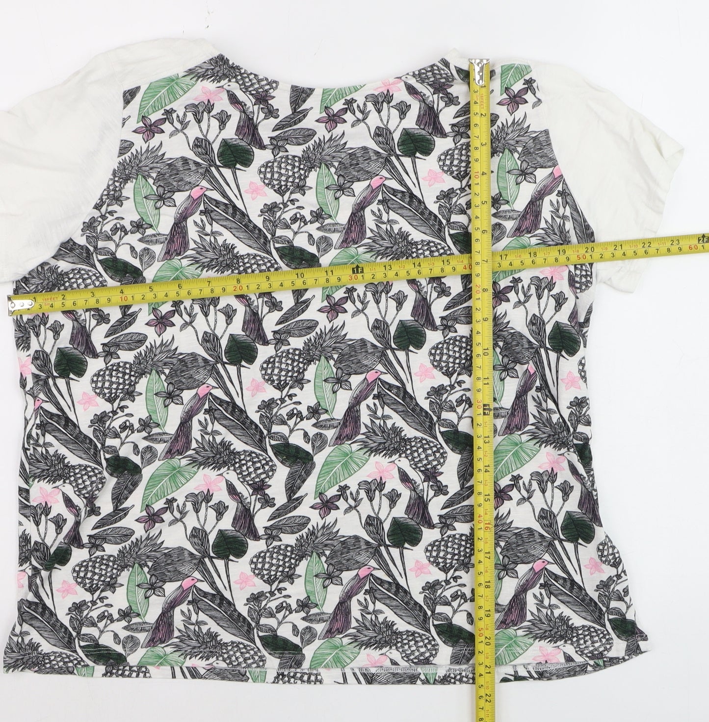 Marks and Spencer Women’s Multicoloured Tropical Print T-Shirt Size 14