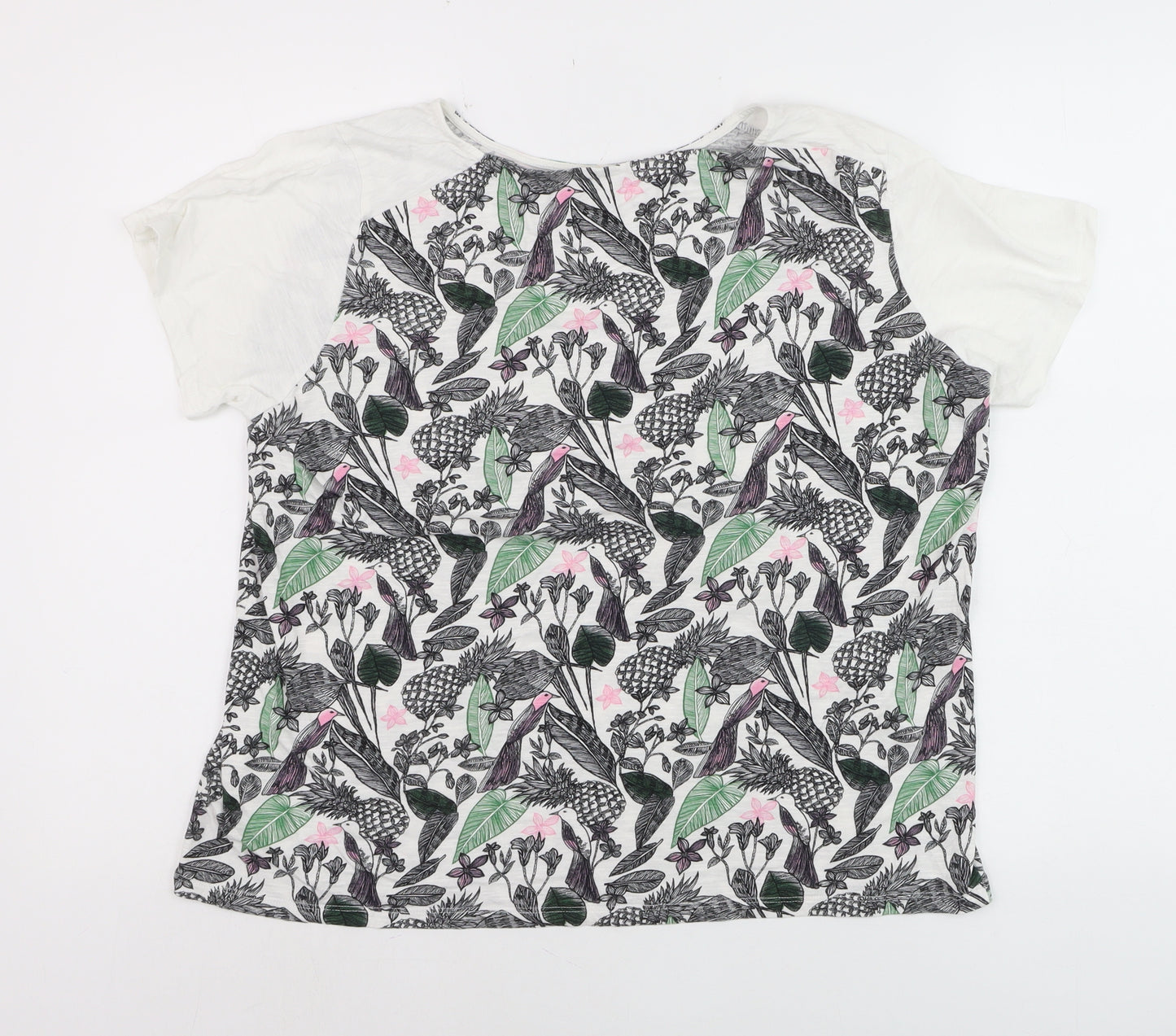 Marks and Spencer Women’s Multicoloured Tropical Print T-Shirt Size 14
