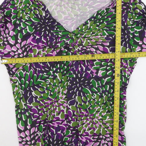 Kaliko Womens Multicoloured Floral Viscose Tunic Blouse Size 14