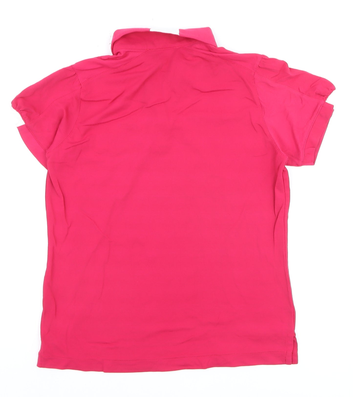 Glenmuir Women's Pink Polo Shirt M Collared Short Sleeve Sports Top