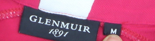 Glenmuir Women's Pink Polo Shirt M Collared Short Sleeve Sports Top