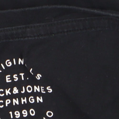 Jack & Jones Men’s Black Logo Graphic Crew Neck T-Shirt Size L