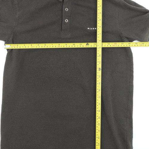 McKenzie Men’s Khaki Cotton Blend Short Sleeve Polo Shirt M