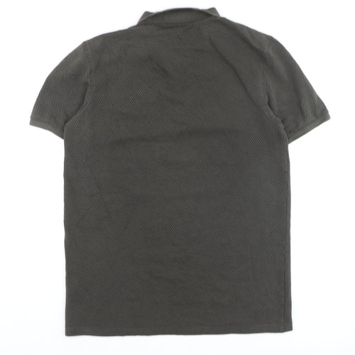 McKenzie Men’s Khaki Cotton Blend Short Sleeve Polo Shirt M