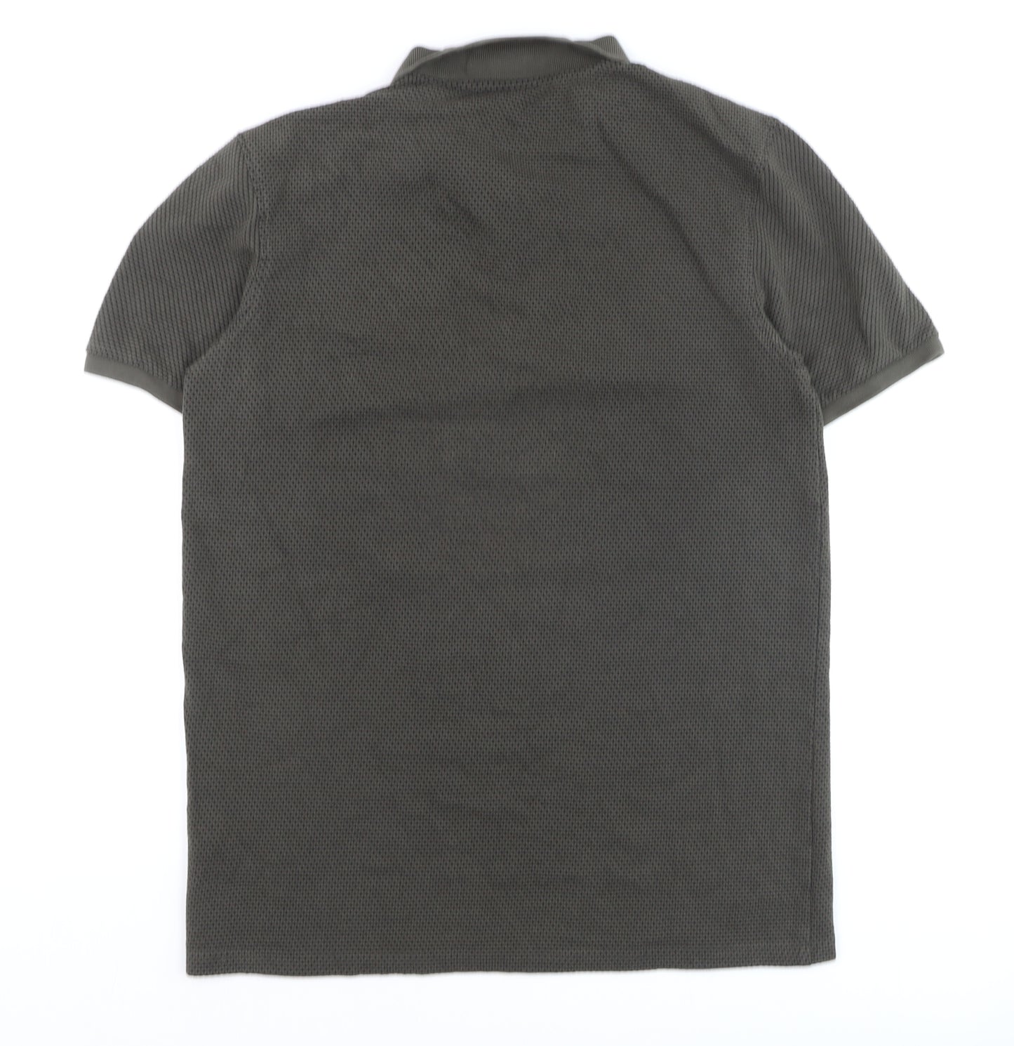 McKenzie Men’s Khaki Cotton Blend Short Sleeve Polo Shirt M