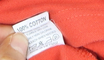 Tommy Hilfiger Men's Orange Cotton Classic XL Polo Shirt