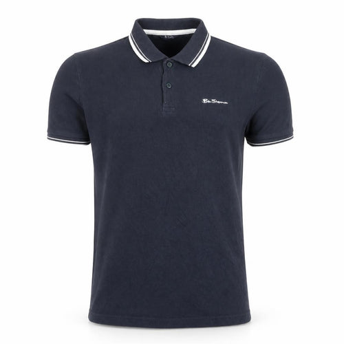 Ben Sherman Men's Blue Cotton Polo Shirt M Regular Fit