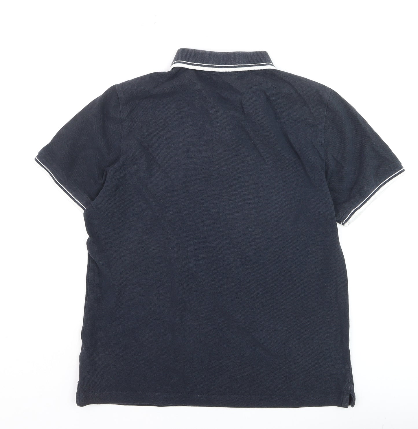Ben Sherman Men's Blue Cotton Polo Shirt M Regular Fit