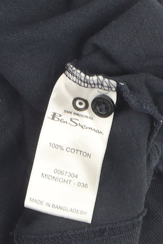 Ben Sherman Men's Blue Cotton Polo Shirt M Regular Fit