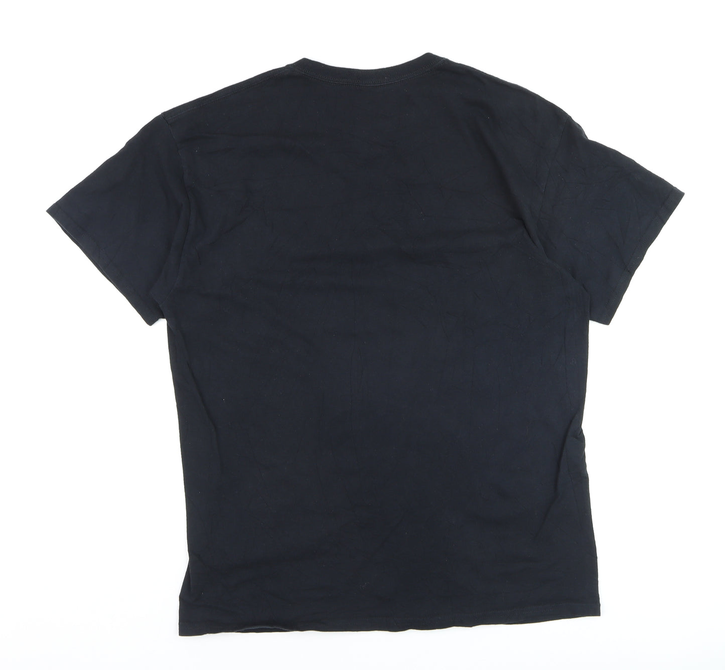 Rolling Stones Men's Black L Band Graphic Cotton T-Shirt