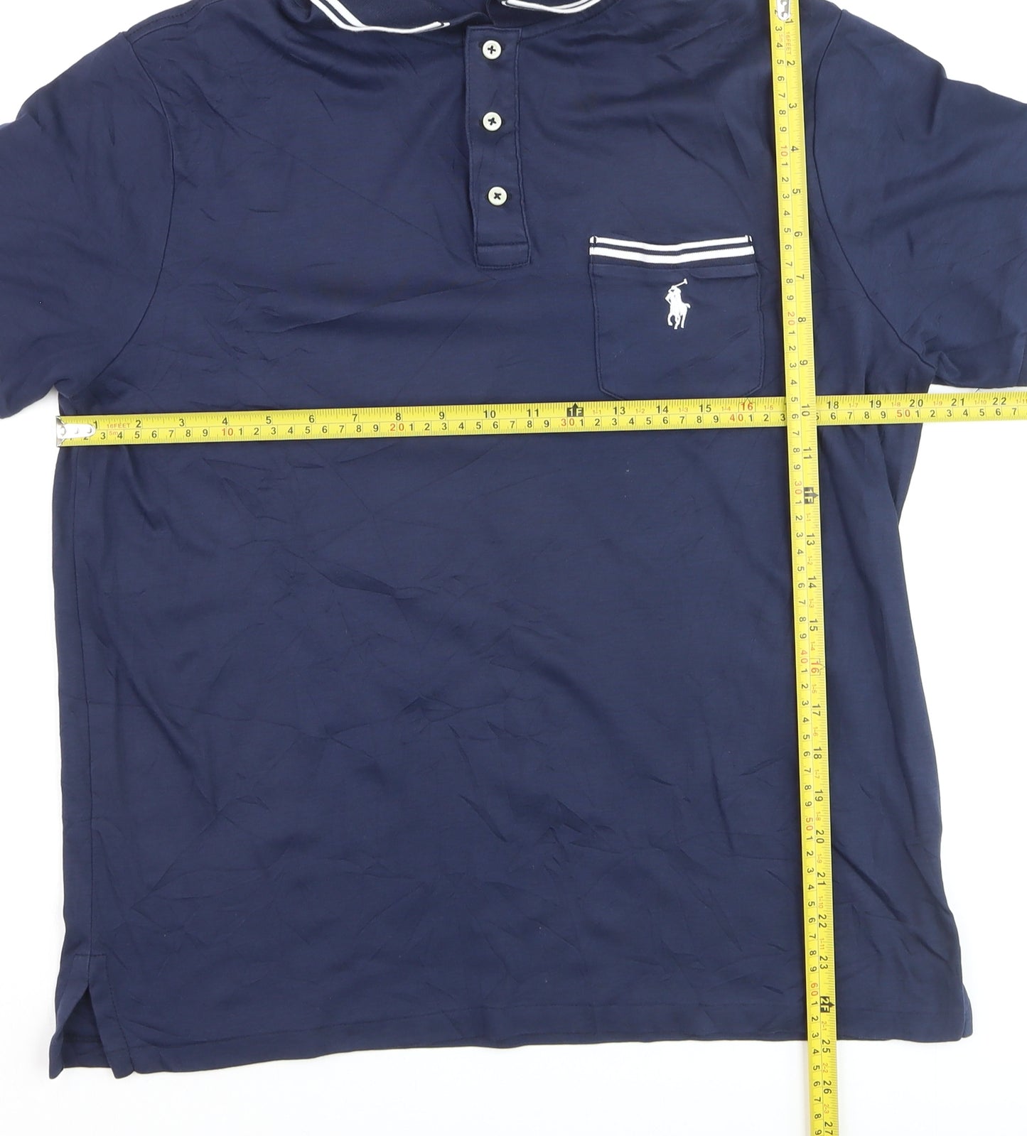 Ralph Lauren Men's Blue Slim Fit Polo Shirt Size L