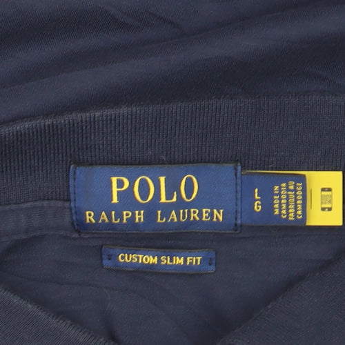 Ralph Lauren Men's Blue Slim Fit Polo Shirt Size L