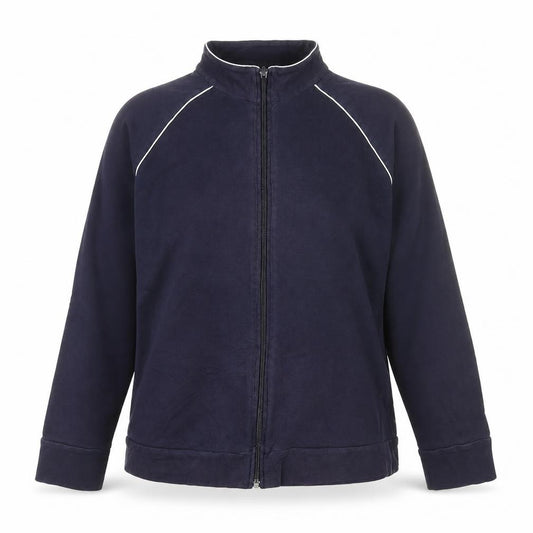 Marks and Spencer Women's Blue Size 20 Track Jacket Full Zip Cotton Blend