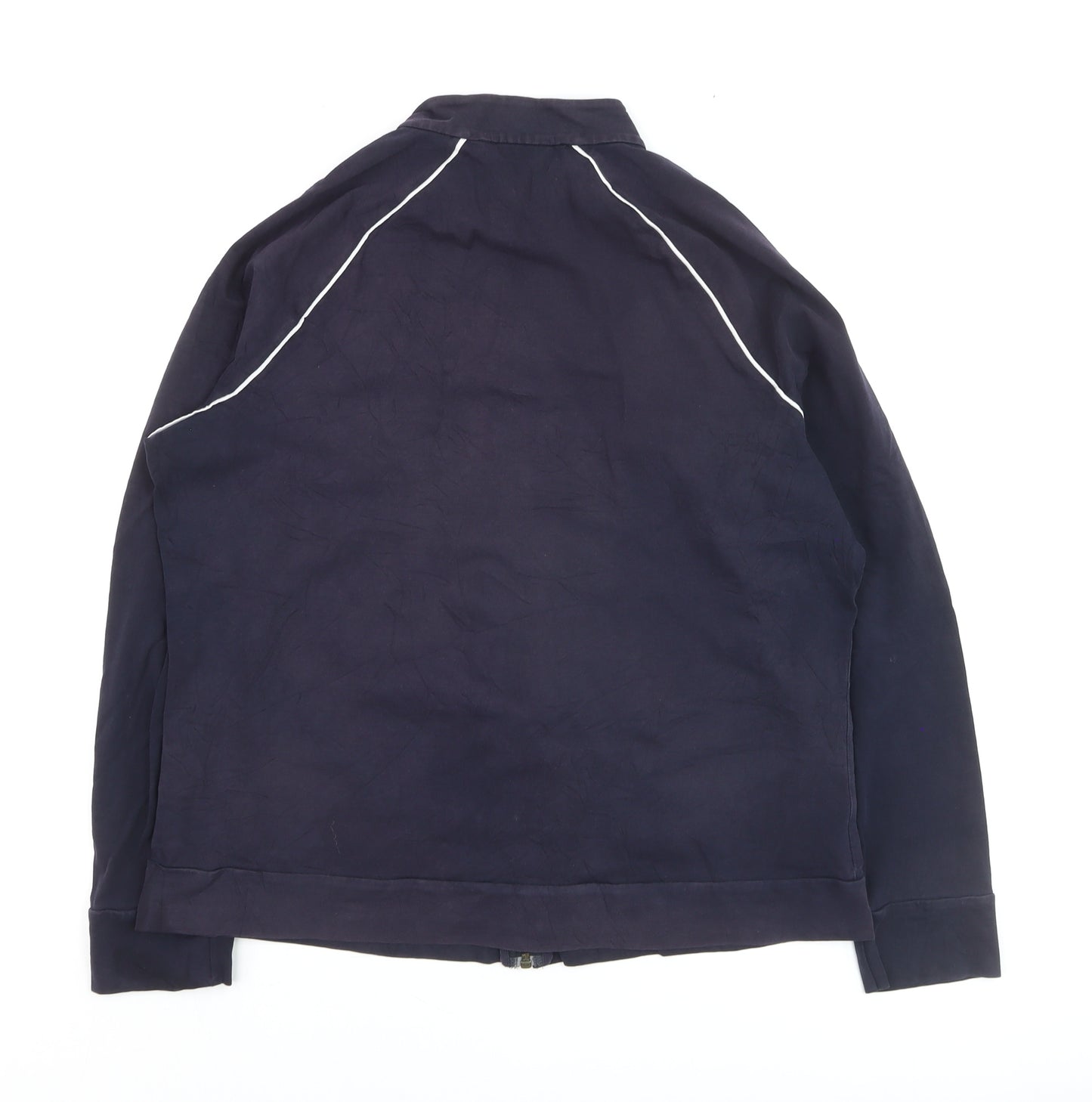 Marks and Spencer Women's Blue Size 20 Track Jacket Full Zip Cotton Blend