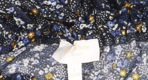 Fat Face Women’s Multicoloured Floral Off Shoulder Tunic Blouse Size L